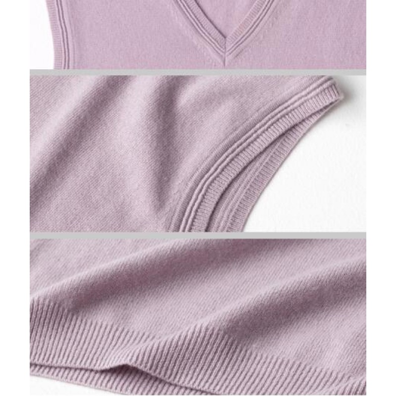 Pure Cashmere Sweater Pink V-neck Men Winter Sweater