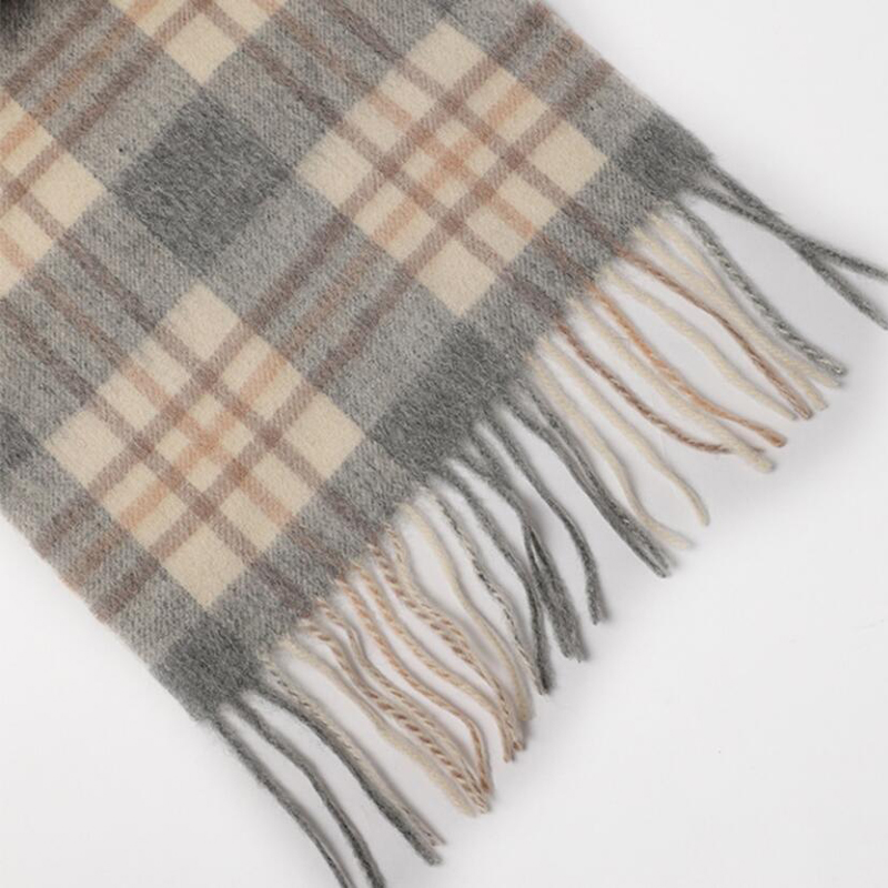 Wool Scarf Winter Men Fringe 100%Wool Scarf Plaid Women High Quality Free Shipping