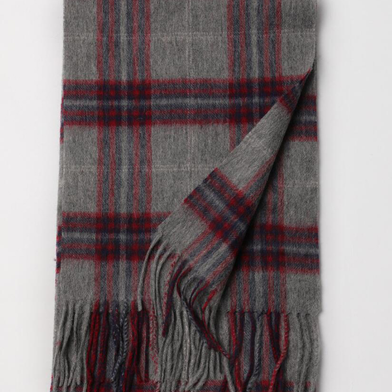 Wool Scarf Winter Men Fringe 100%Wool Scarf Plaid Women High Quality Free Shipping