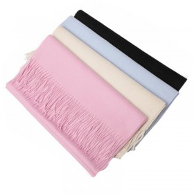 Cashmere Scarf Women Sweet Pink Fringe 100 Cashmere Scarfs High Quality Warm Thick Girl  Free Shipping