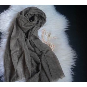 Pure Cashmere Scarves Gray Brown Women Winter Scarf