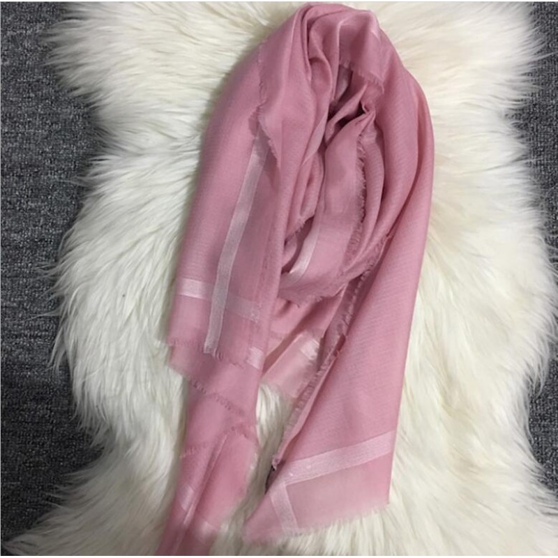 Pure Cashmere Scarves Pink Solid Women Fashional Winter Scarf