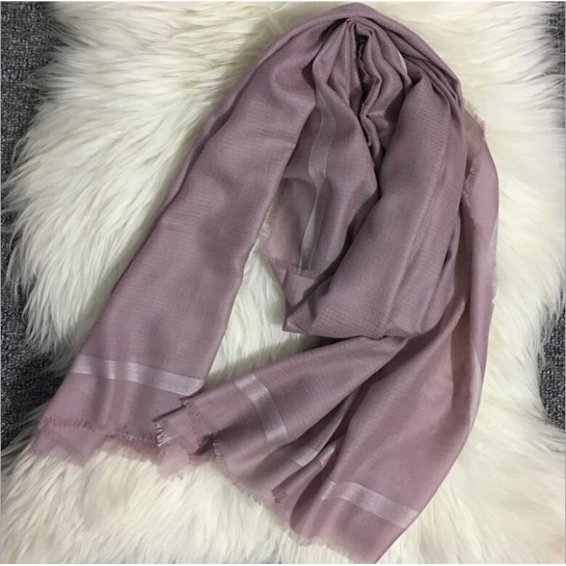 Pure Cashmere Scarves Pink Solid Women Fashional Winter Scarf