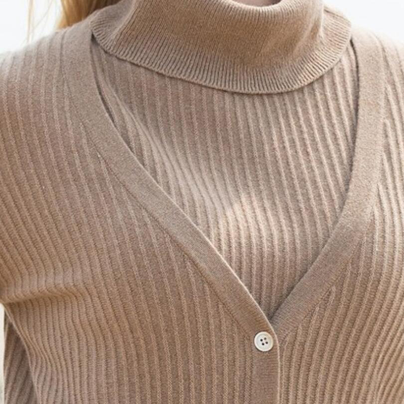 Pure Cashmere Sweater Camel Cardigan Winter Women Sweaters