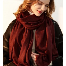 Bogeda New Winter 100%Cashmere Scarf Women 200s Worsted Yarn Extra Thin Pashmina Wine Lady High Quality Free Shipping