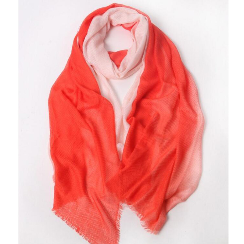 Pure Cashmere Scarves Red Orange Blue Green White Infinity Women Winter Scarf