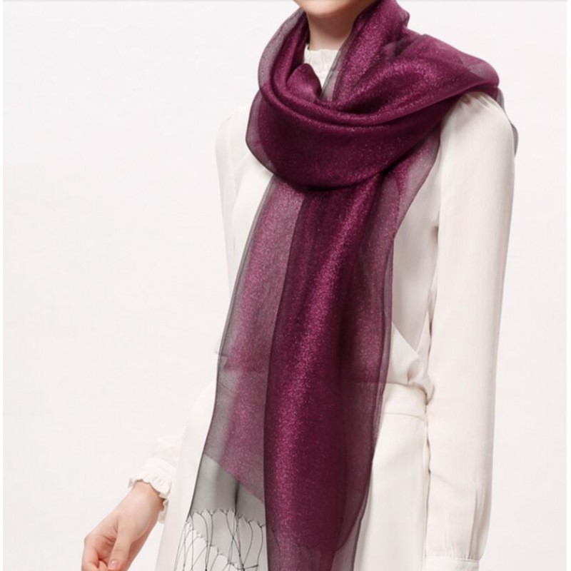 purple summer scarf