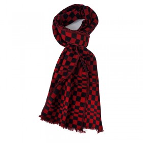 Pure Cashmere Scarves Red Plaid Women Fashional Winter Scarf